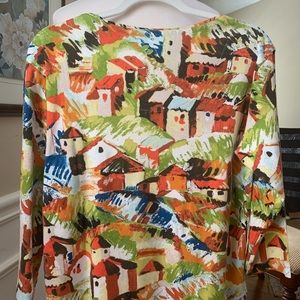 Chico’s top, size 2 (12/14). Multi colored . Excellent condition